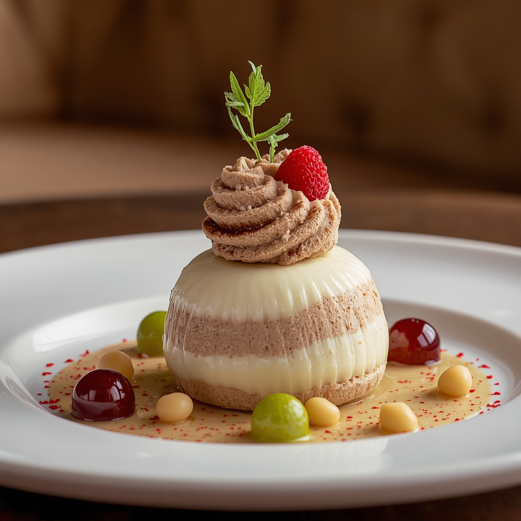 Luxury restaurant dessert